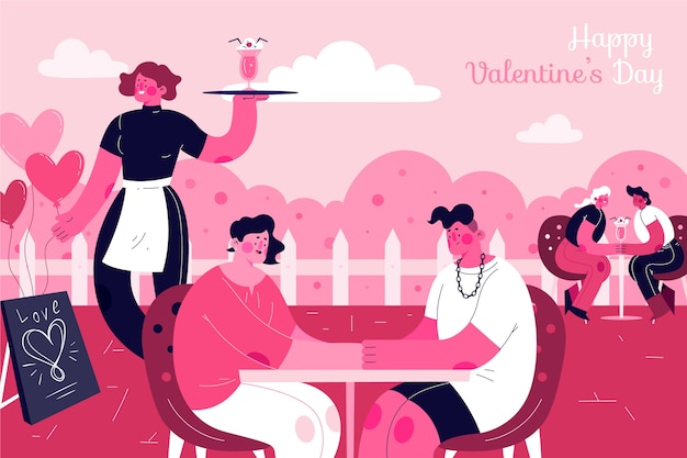 Disegnata a mano san valentino sfondo