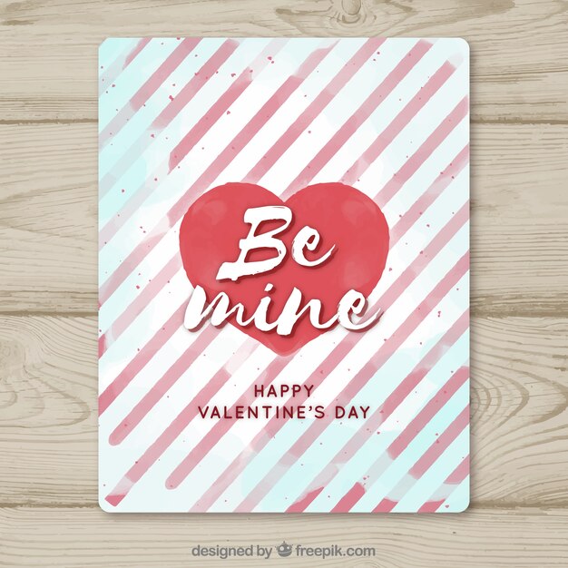 Hand drawn valentine's day card template