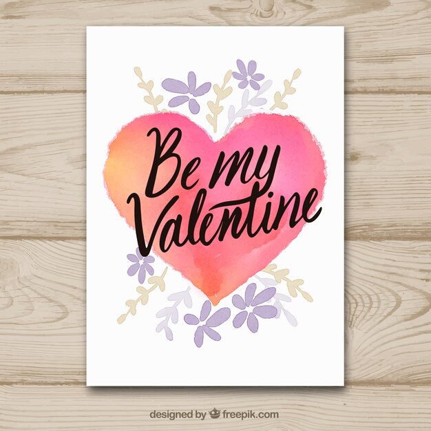 Free vector hand drawn valentine's day card