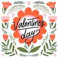 Free vector hand drawn valentine's day flowers illustration