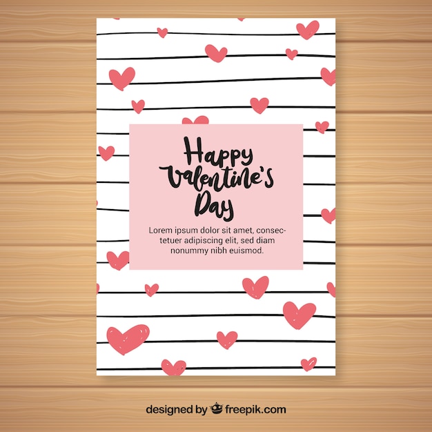 Free vector hand drawn valentine's day flyer/poster