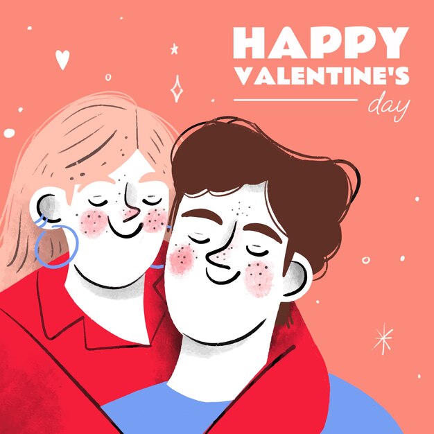 Hand drawn valentine's day illustration