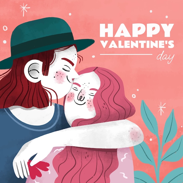 Hand drawn valentine's day illustration