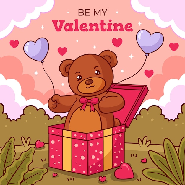 Free vector hand drawn valentine's day illustration