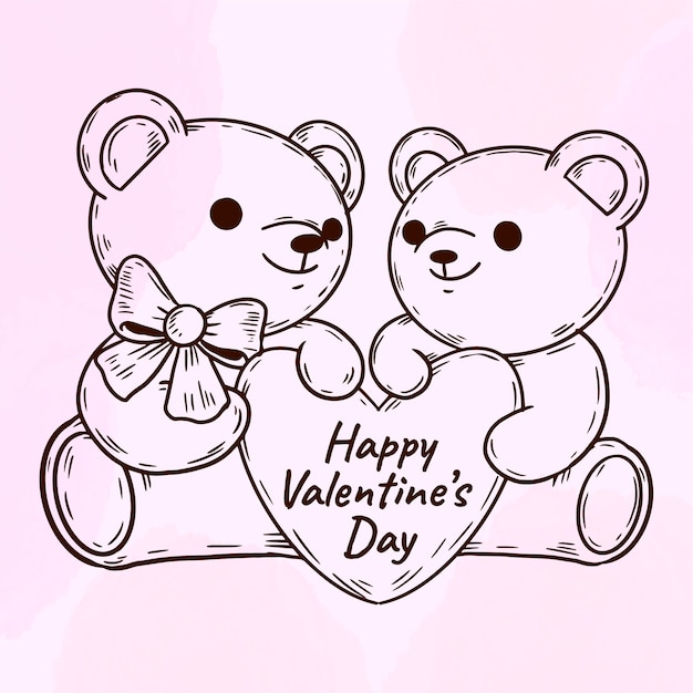 Free vector hand drawn valentine's day illustration