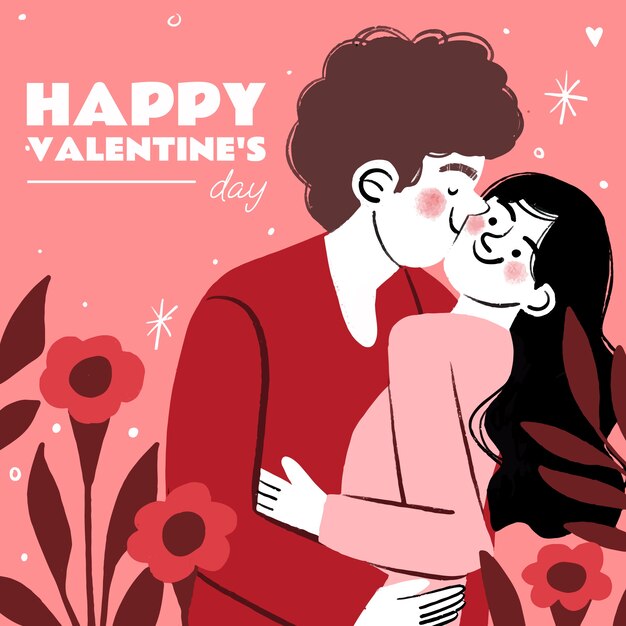 Hand drawn valentine's day illustration