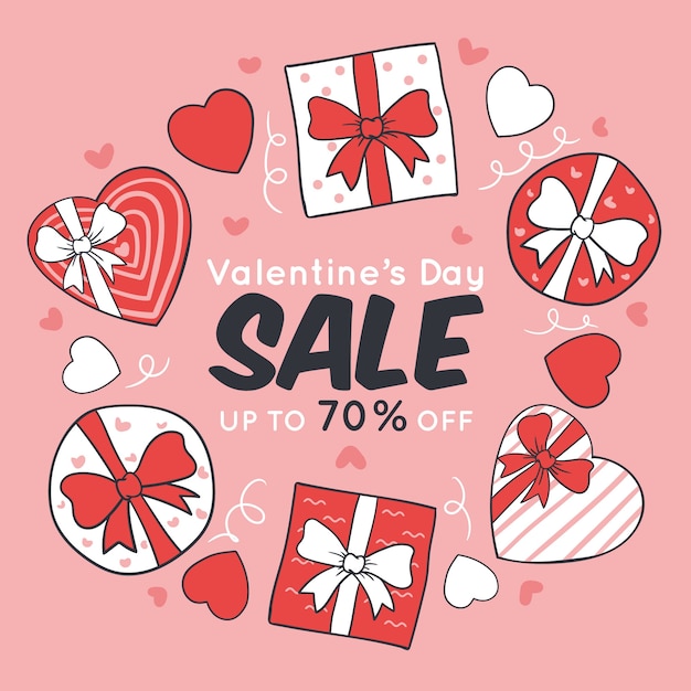 Hand drawn valentine's day sale