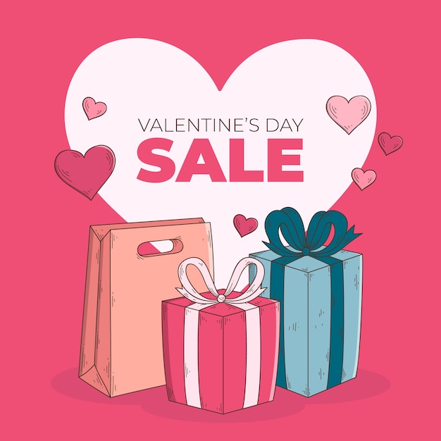 Free vector hand drawn valentine's day sale