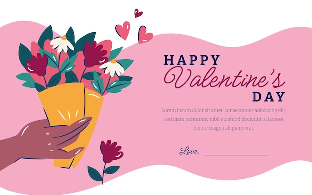 Free vector hand drawn valentines day background illustration