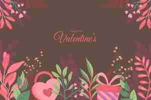 Free vector hand drawn valentines day background