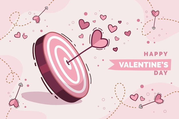 Vettore gratuito fondo disegnato a mano di san valentino