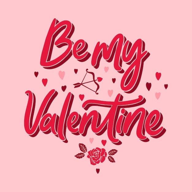 Free vector hand drawn valentines day lettering