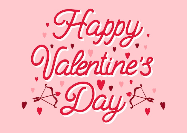 Free vector hand drawn valentines day lettering