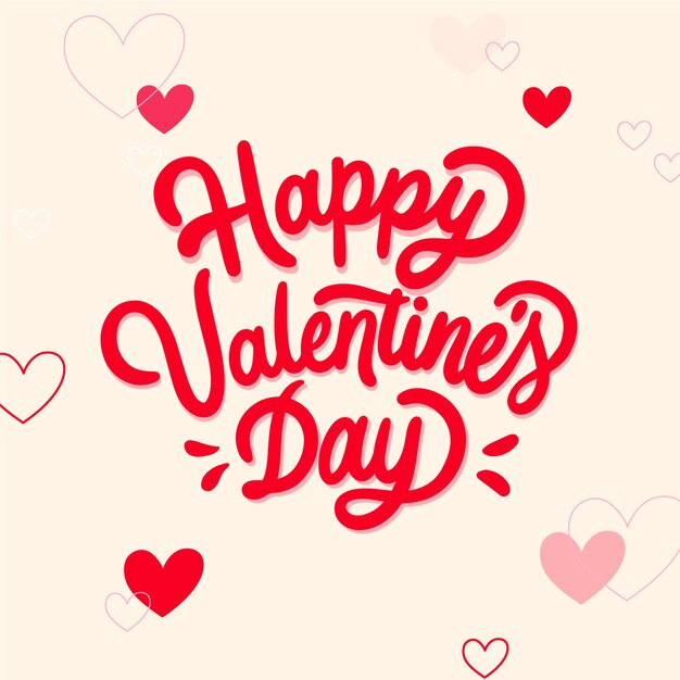 hand drawn valentines day lettering