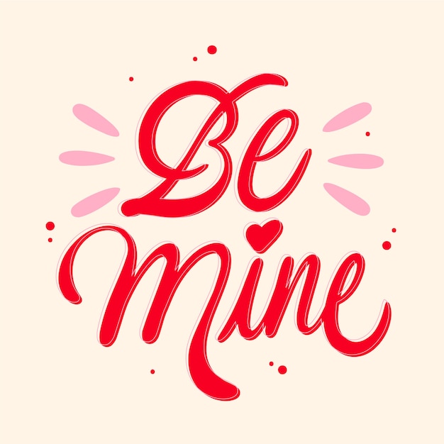 Free vector hand drawn valentines day lettering