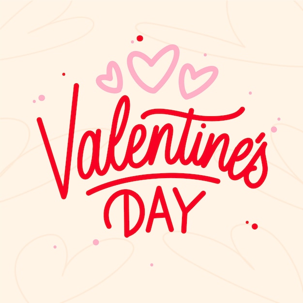 Hand drawn valentines day lettering