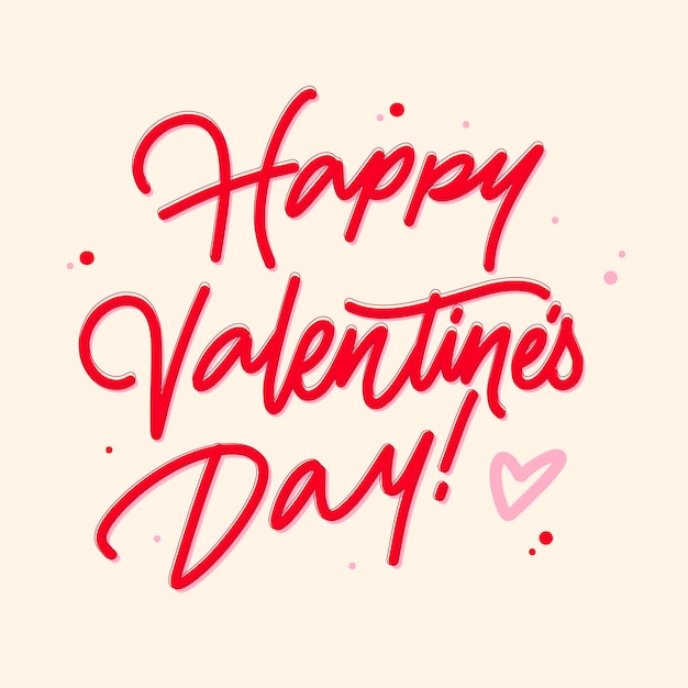 hand drawn valentines day lettering
