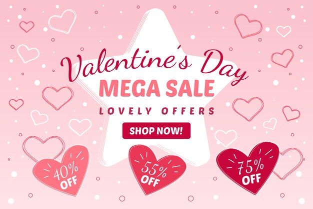 Hand drawn valentines day sale