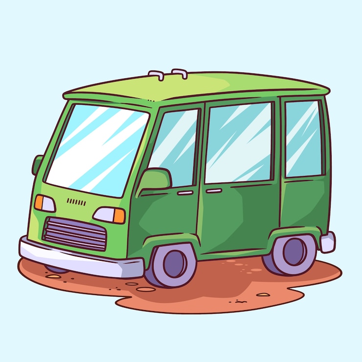 무료 Vector 손으로 그린 밴 만화 일러스트레이션