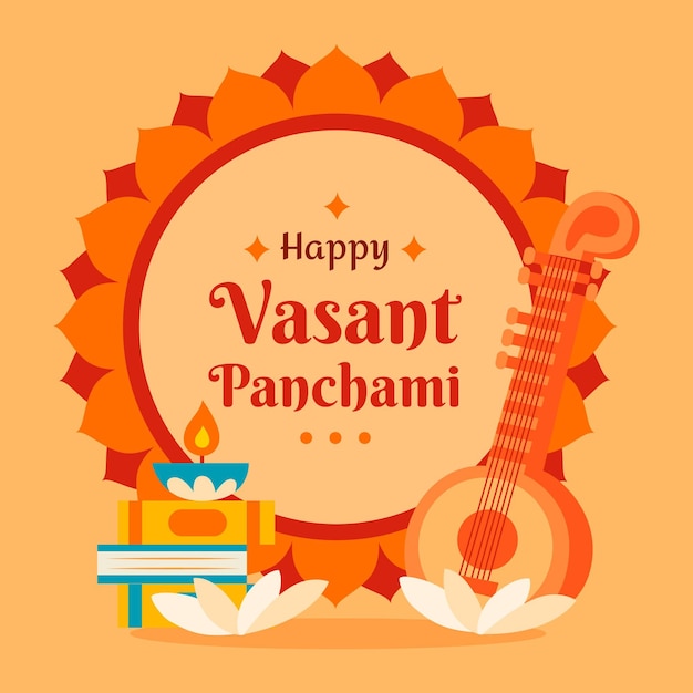 Free vector hand drawn vasant panchami illustration