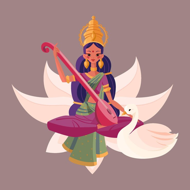 मुफ़्त वेक्टर hand drawn vasant panchami