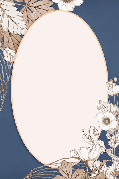 Free vector hand drawn vector flower frame