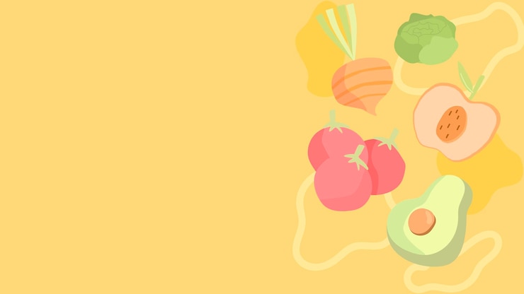 無料Vector 手描き野菜背景ベクトル
