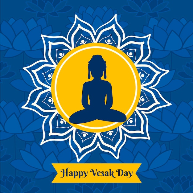 Free vector hand drawn vesak day illustration