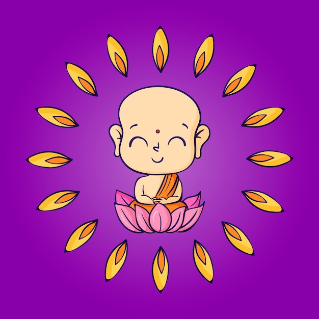 Free vector hand drawn vesak day illustration