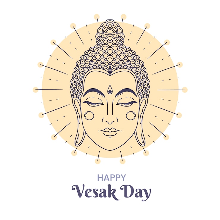 Free Vector hand drawn vesak illustration