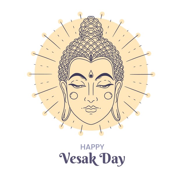 손으로 그린 vesak 그림