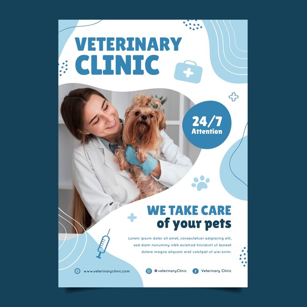 Hand drawn vet template design