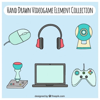 Hand drawn video game accessories