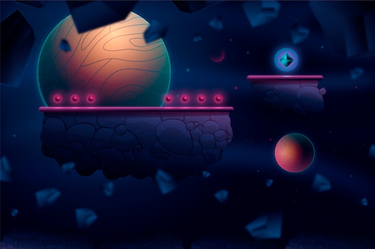 Free Vector hand drawn  video game background