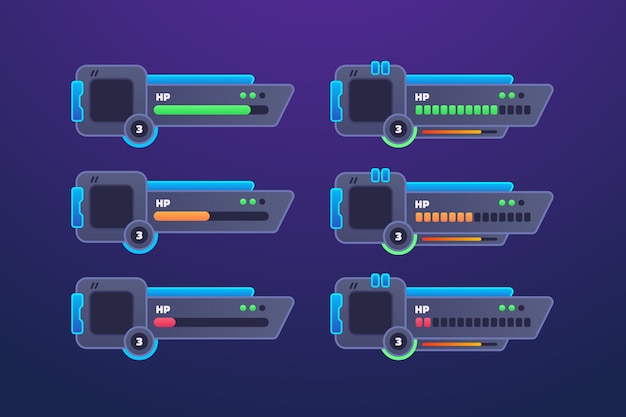 Free vector hand drawn video game set elements