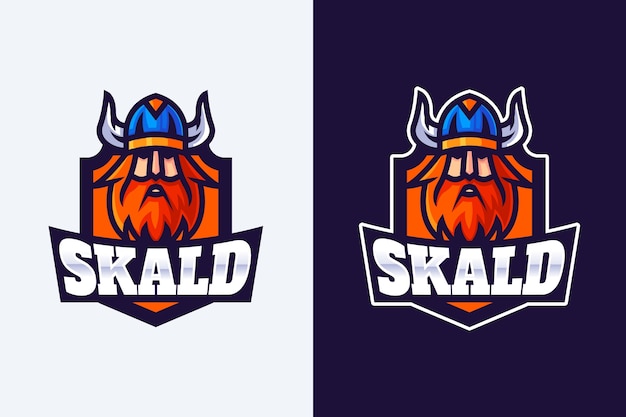 Free vector hand drawn viking logo template