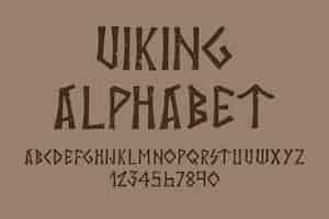 Free vector hand drawn viking runes design