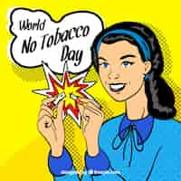 Free vector hand drawn vintage anti-smoking day background