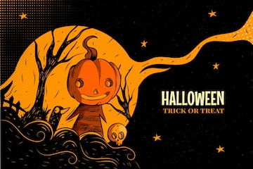 Hình nền Halloween cổ điển vẽ tay mang đến cho bạn một tính thẩm mỹ và nghệ thuật cao, thể hiện sự tinh tế và sáng tạo của người thiết kế. Bạn sẽ không thể làm ngơ trước những chi tiết tinh xảo và sự kết hợp độc đáo trong từng bức tranh.