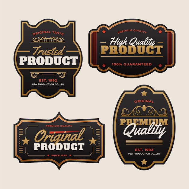 Free vector hand drawn vintage label design