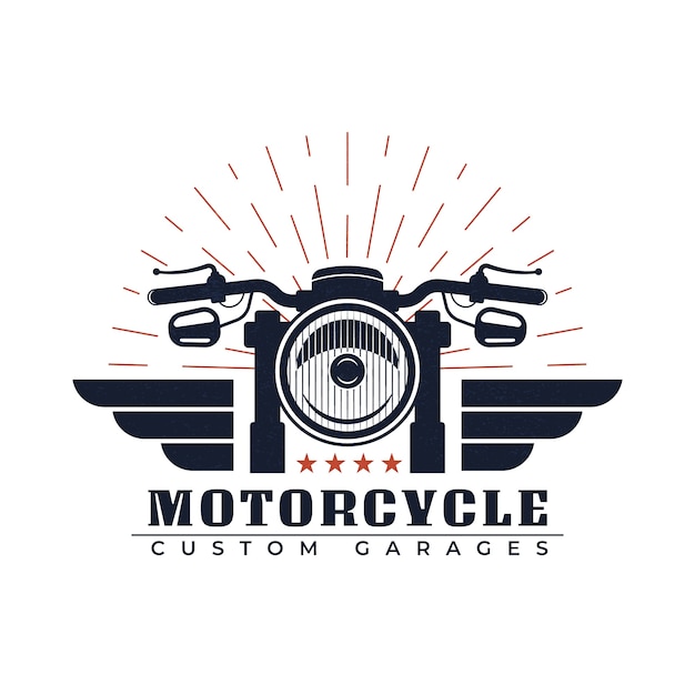 Hand drawn vintage motorcycle logo