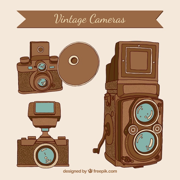 Рисованной старинные фотоаппараты