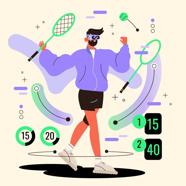 Free Vector hand drawn virtual sports illustration