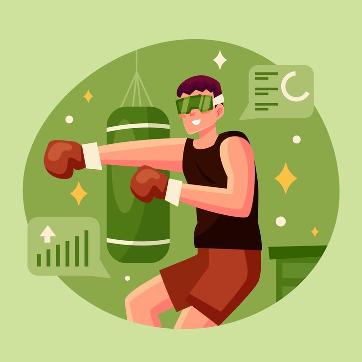 Free Vector hand drawn virtual sports illustration