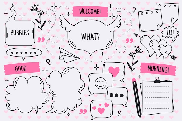 Free vector hand drawn vision board illustration