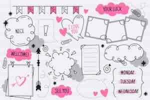 Free vector hand drawn vision board illustration