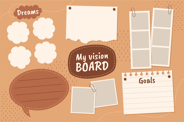 Vision board goals Vectors & Illustrations for Free Download