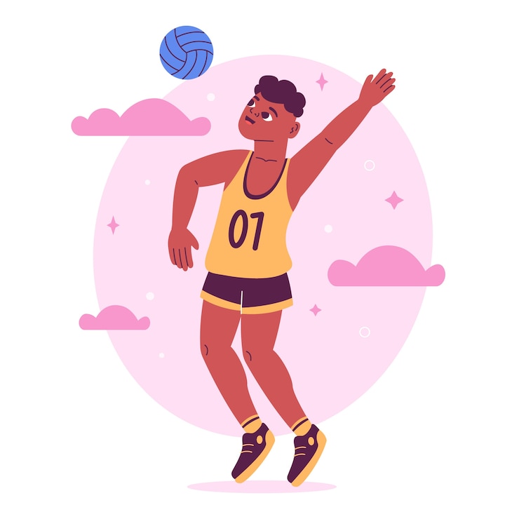 Free Vector hand drawn volleyball illustration