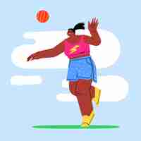 Free vector hand drawn volleyball illustration