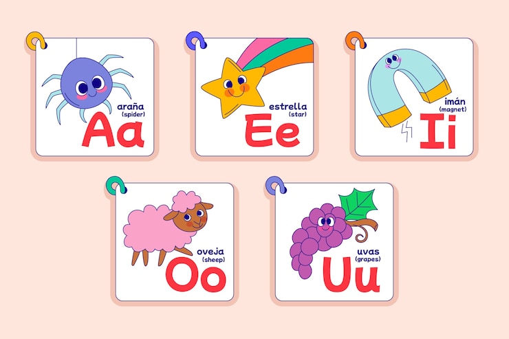 Free Vector hand drawn vowels illustration